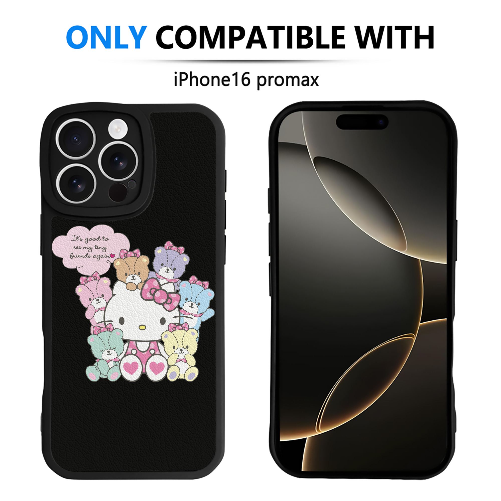 （画像用） Hello Kitty ハローキティ 【iPhone 16シリーズ対応】シリコンスマホケース（レザー調） 材質：シリコン
